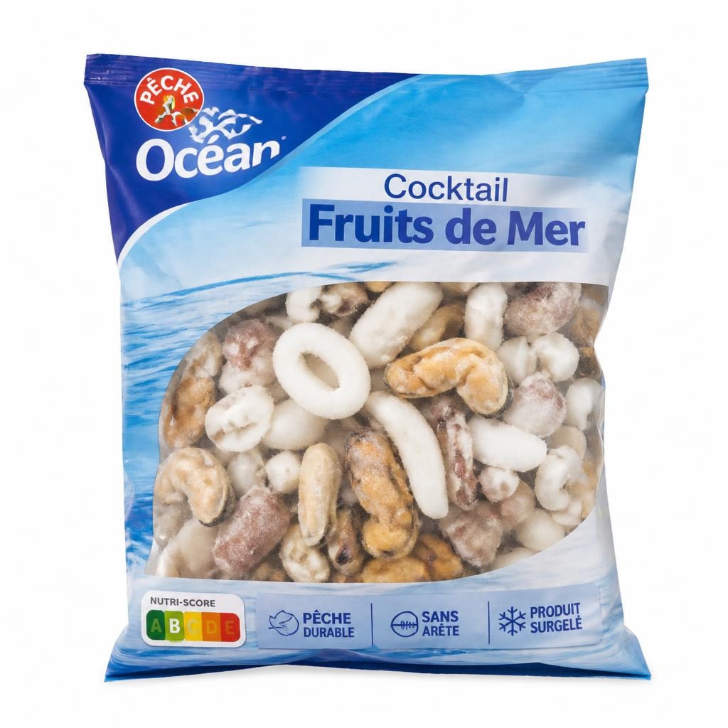 Mešanica morskih sadežev Peche Ocean 500 g Akcija v trgovini E.Leclerc