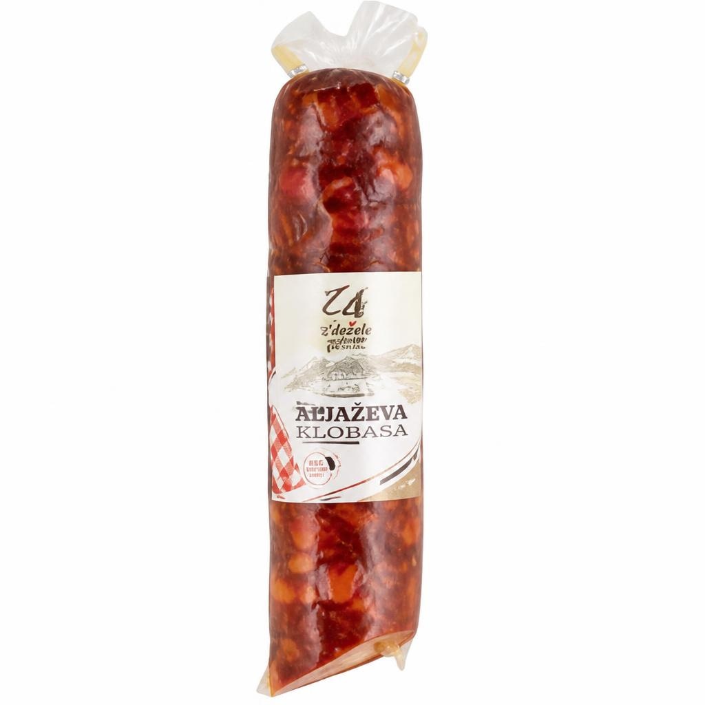 Aljaževa klobasa Kras - Akcija v trgovini Tuš