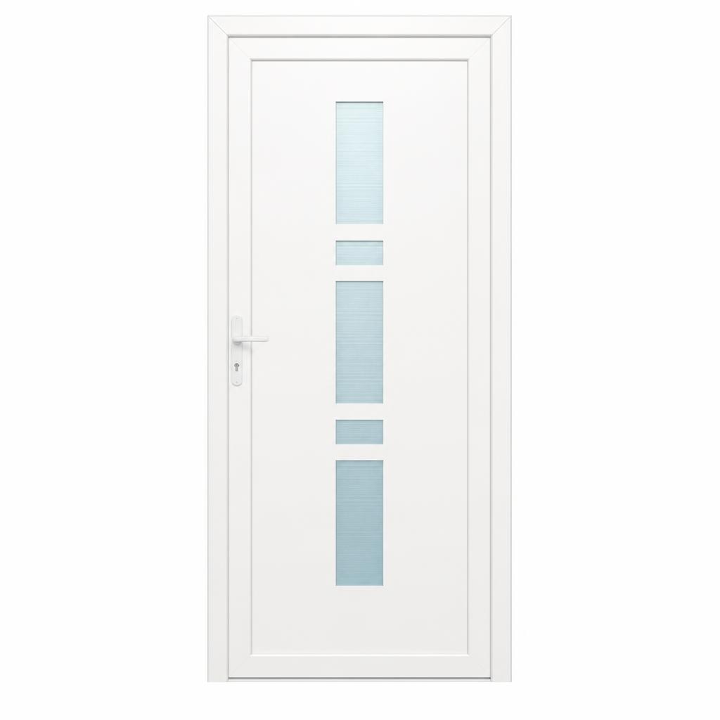 PVC vhodna vrata 'Prag KF35' 100 x 210 cm Akcija v trgovini Bauhaus