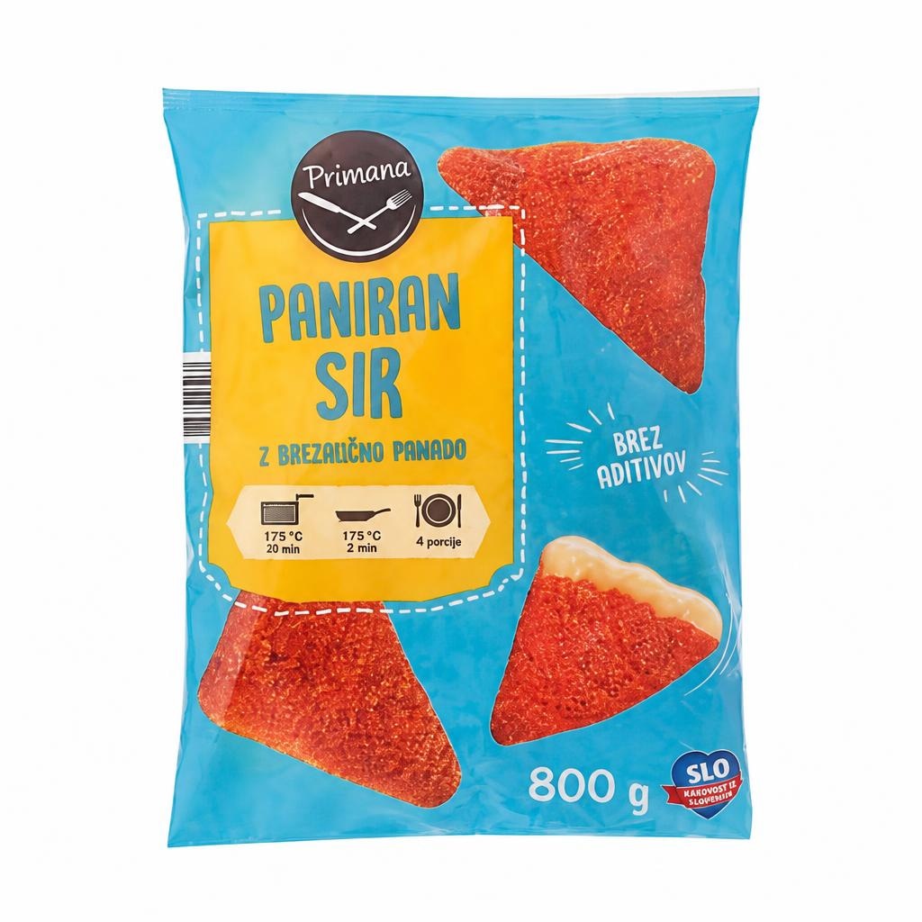 Primana Paniran sir 800 g Akcija v trgovini Hofer