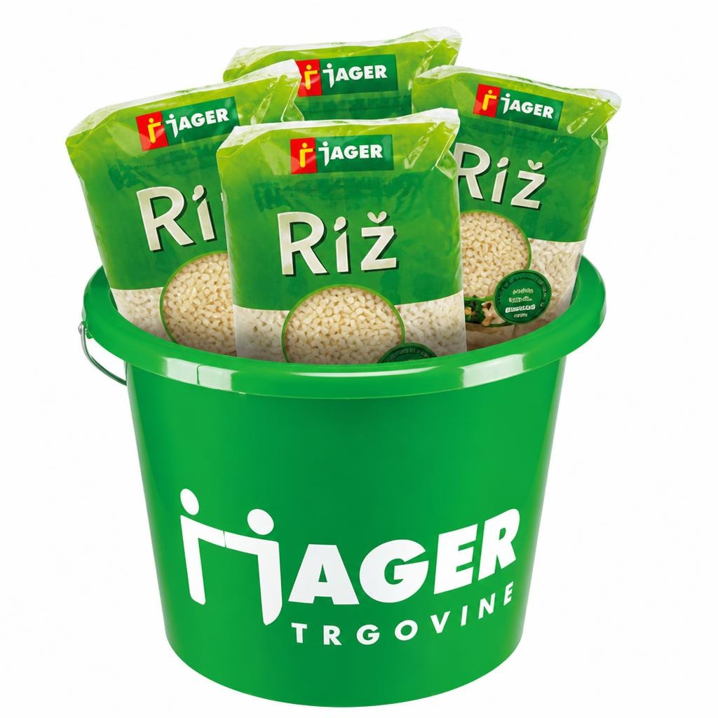 Jager riž v vedru dolgozrnat 5 x 1 kg Akcija v trgovini Jager