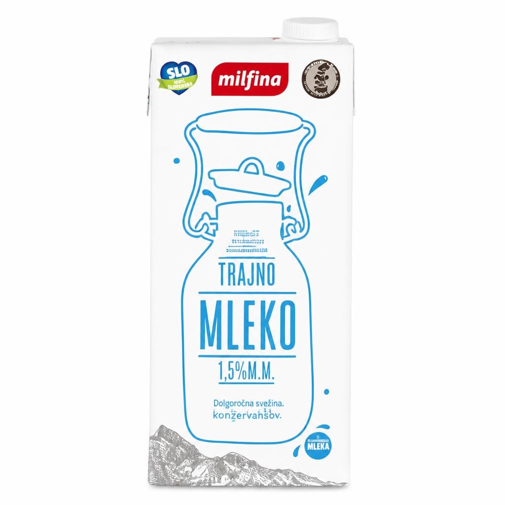 Milfina trajnomleko 1 l Akcija v trgovini Hofer