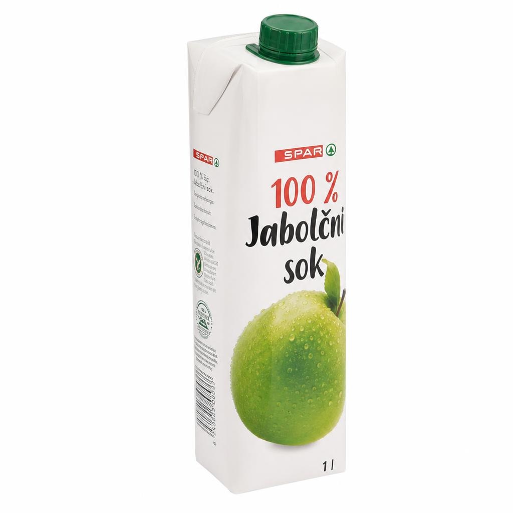 100% Jabolčni sok 1 l SPAR - Akcija v trgovini Spar