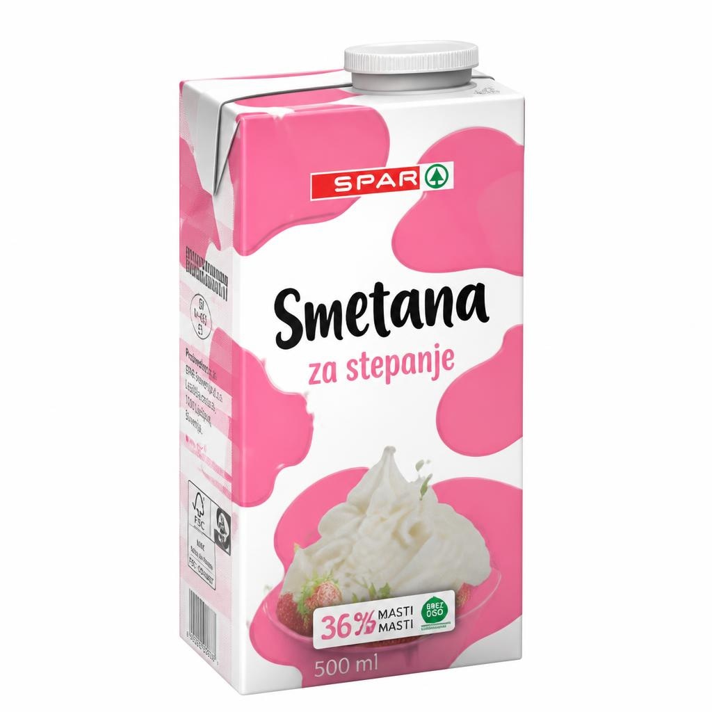 Spar trajna smetana 500 ml Akcija v trgovini Spar