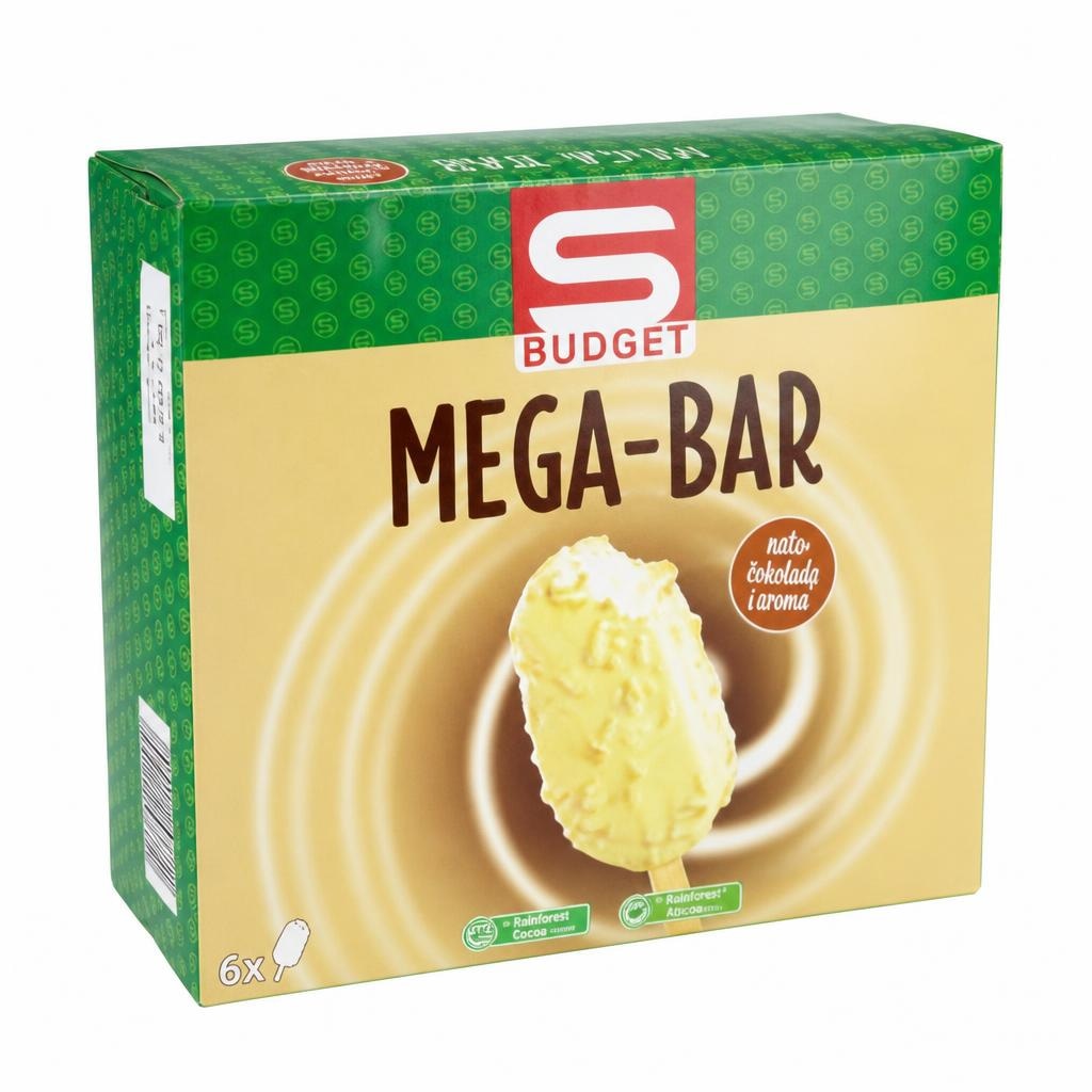 Sladoled Mega-Bar 6 x 120 ml Budget - Akcija u trgovini Spar