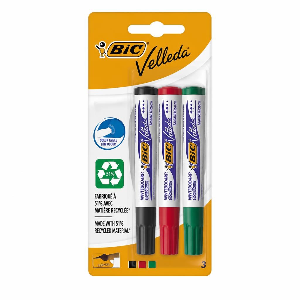 Bic marker za belo tablo 4/1 Akcija v trgovini Mercator