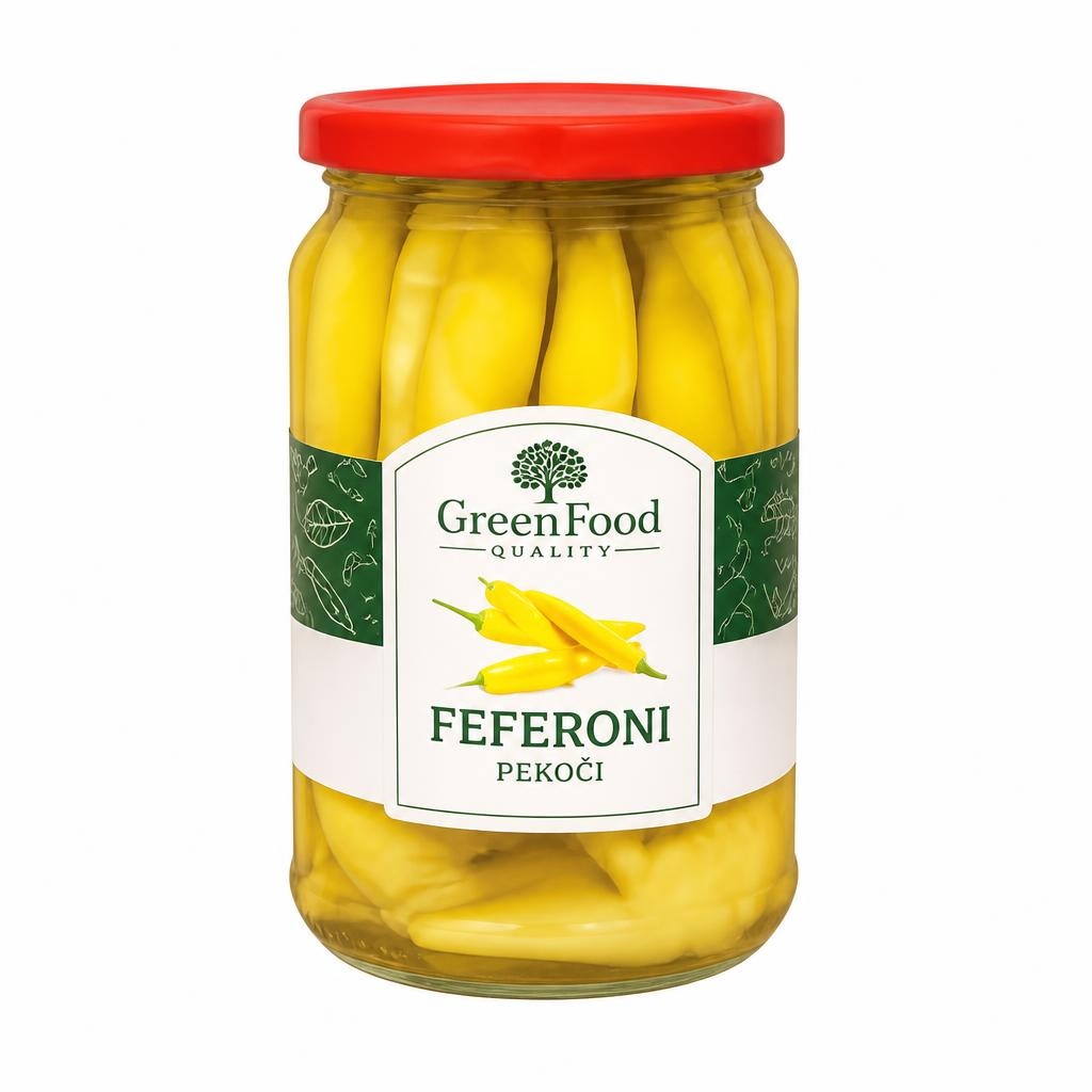 Pekoči feferoni Green Food 630 g - Akcija v trgovini E.Leclerc