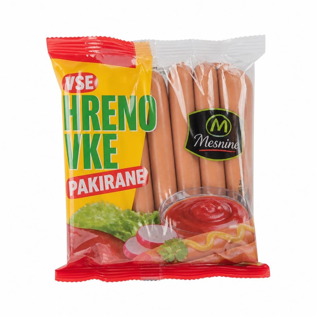 Vse pakirane hrenovke Akcija v trgovini Spar
