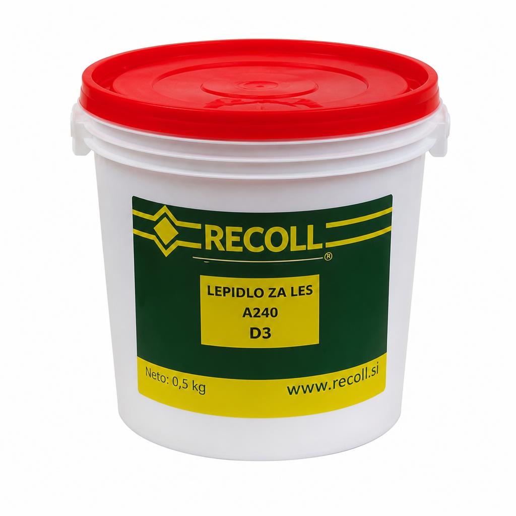 Lepilo za les A240 - D3 0,5 kg RECOLL - Akcija v trgovini Jager