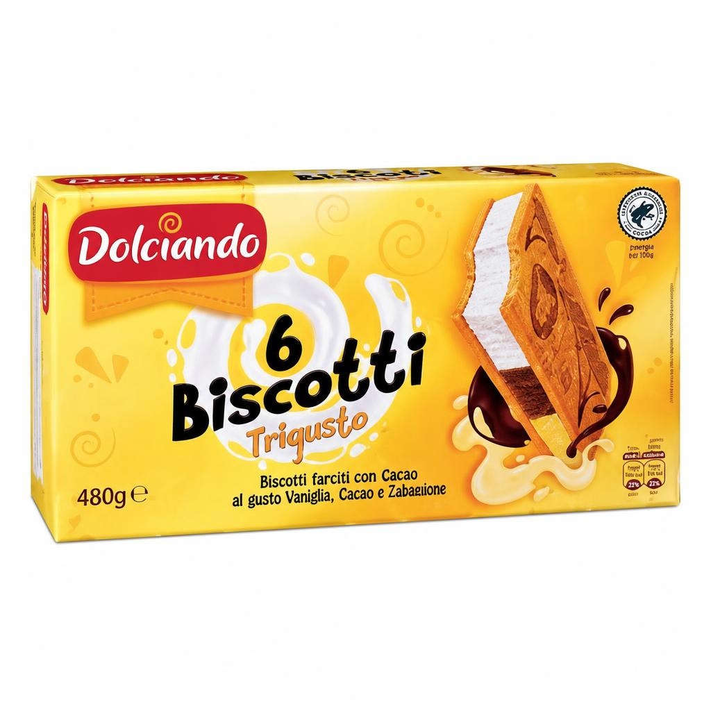 Dolciando Sladoledni keksi trije okusi 480 g - Akcija v trgovini Eurospin