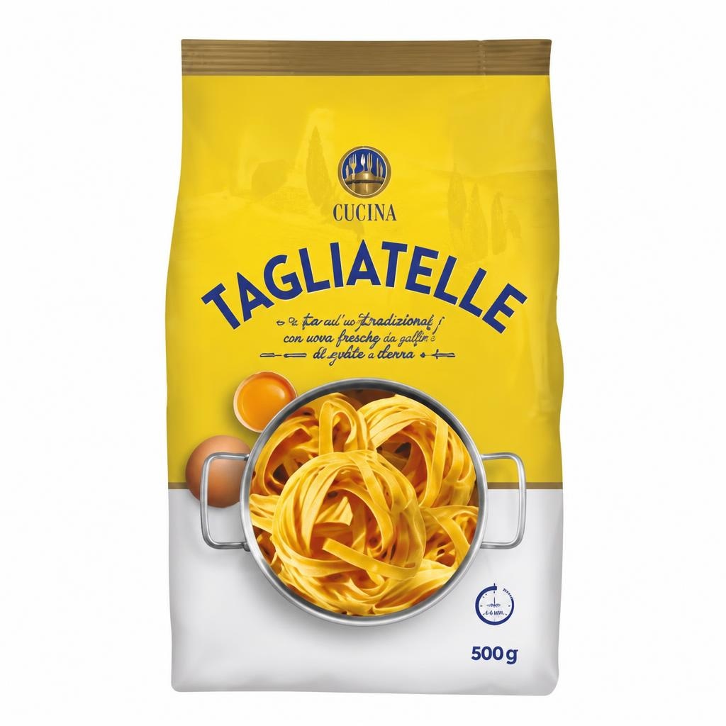 CUCINA Široki jajčni rezanci Tagliatelle 500 g - Akcija v trgovini Hofer