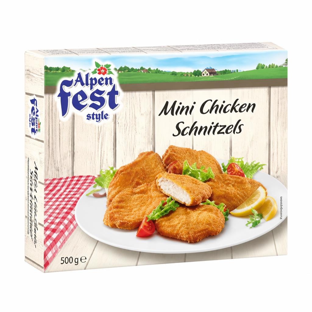 Alpenfest panirani mini piščančji zrezki 500 g Akcija v trgovini Lidl
