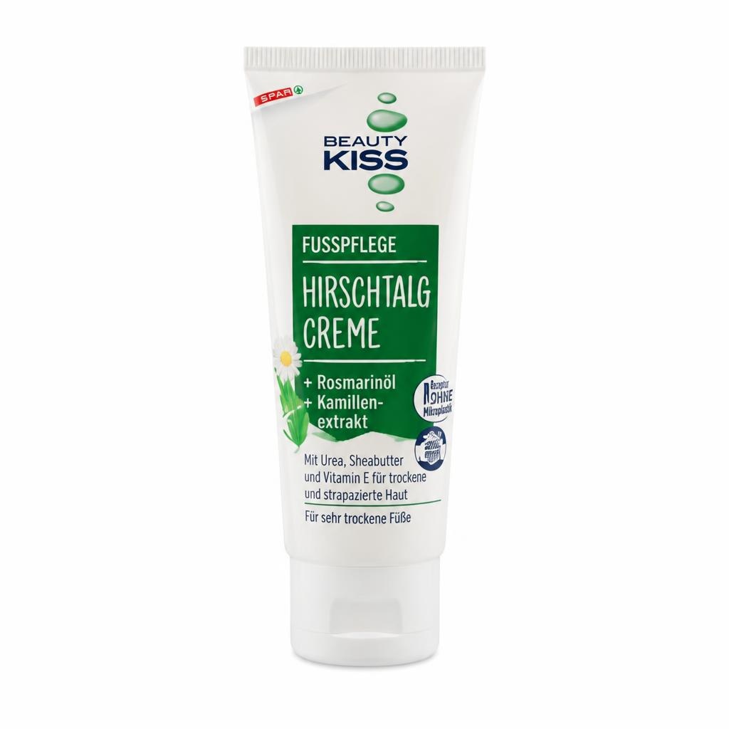 BEAUTY KISS Balzam za stopala Hirschtalg Creme 100 ml - Akcija v trgovini Spar