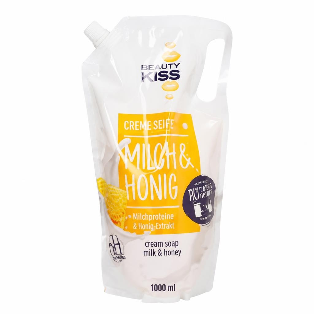 BEAUTY KISS Tekoče milo Refill Milch & Honig 1 l - Akcija u trgovini Spar