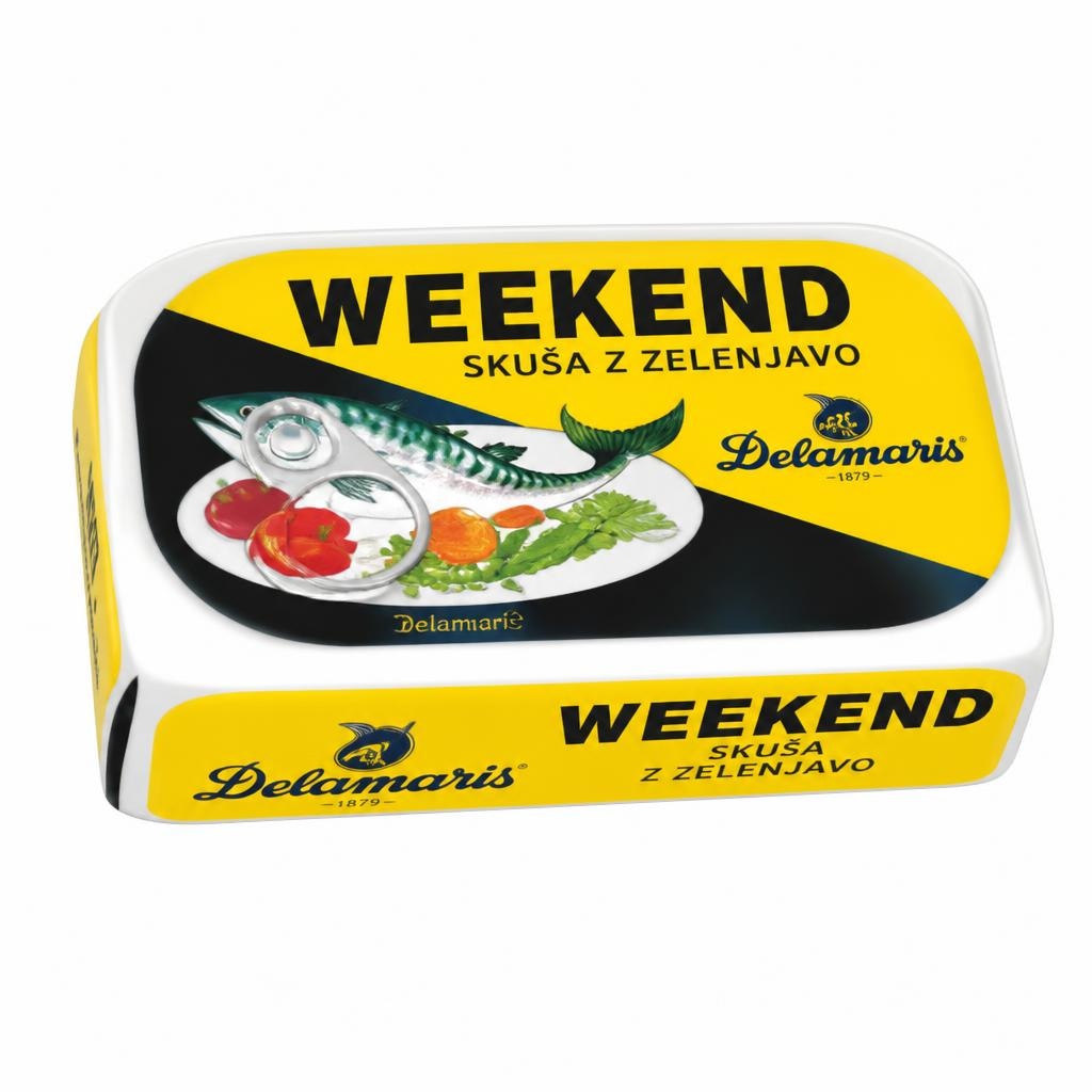Delamaris Skuša z zelenjavo Weekend 125 g Akcija v trgovini Lidl