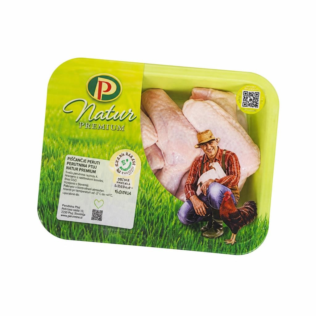 Piščančje peruti Natur Premium 500 g Perutnina Ptuj - Akcija v trgovini E.Leclerc