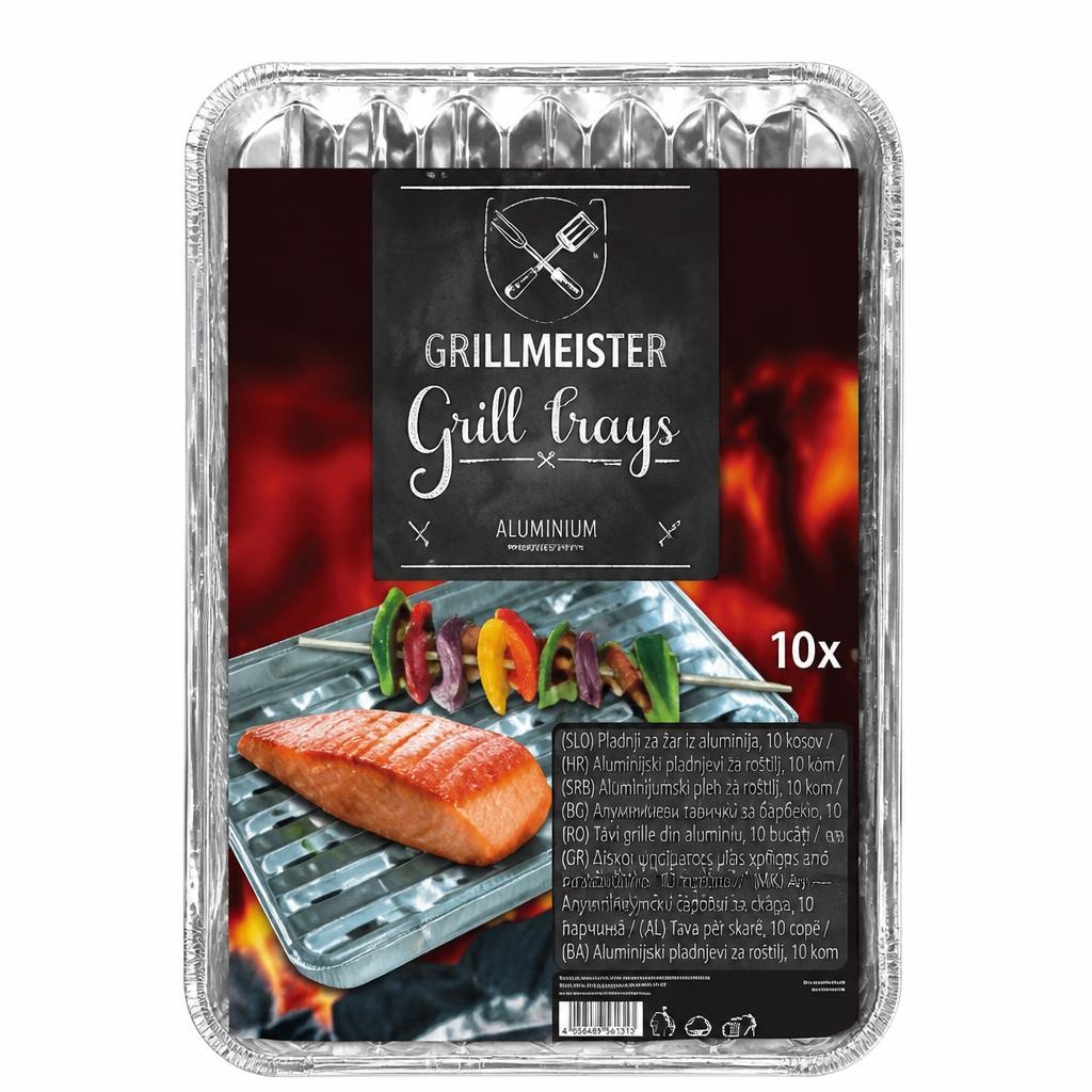 GRILLMEISTER Pladnji za žar 10 kosov - Akcija v trgovini Lidl