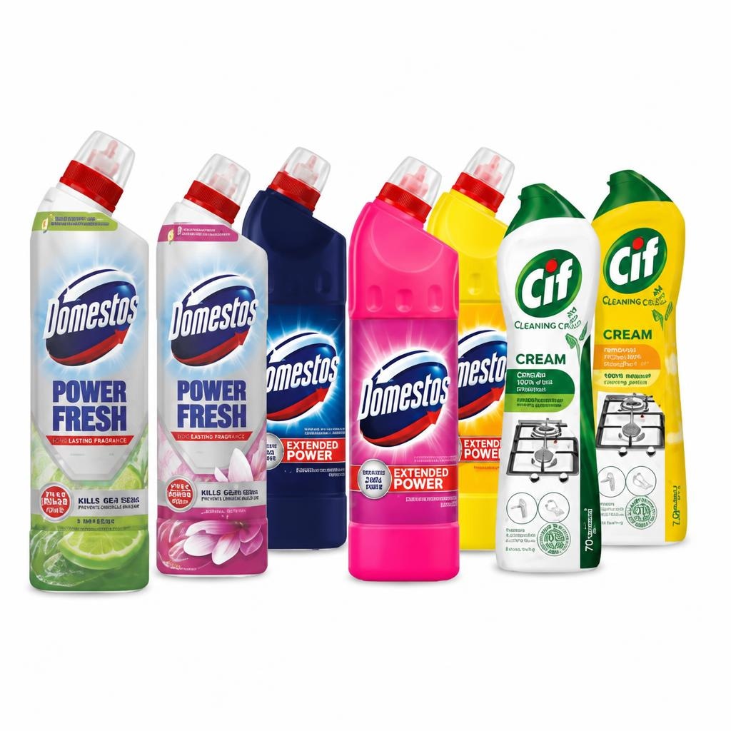 Izdelki Domestos in Cif Domestos, Cif - Akcija v trgovini Mercator