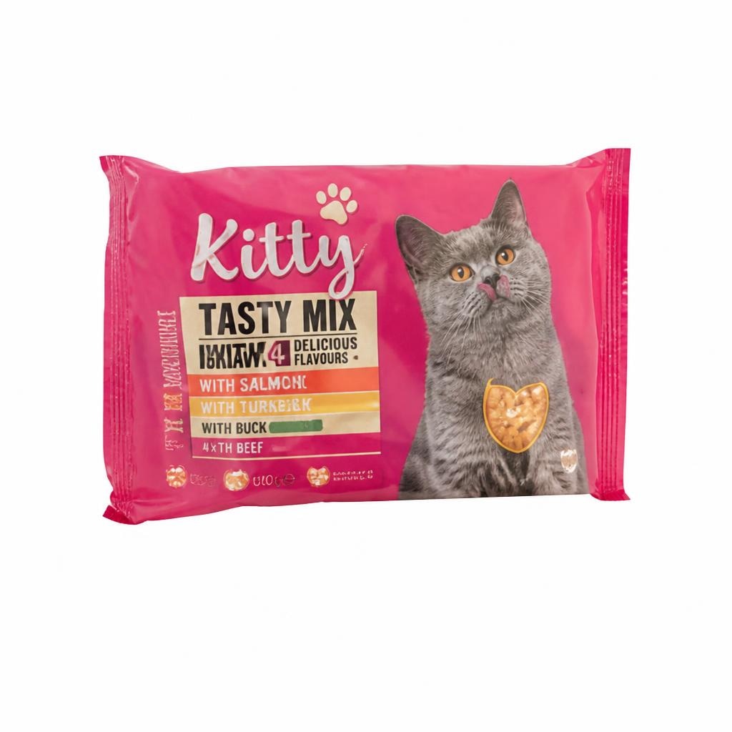 Mokra hrana za odrasle mačke Kitty 4 x 100 g Akcija v trgovini Mercator