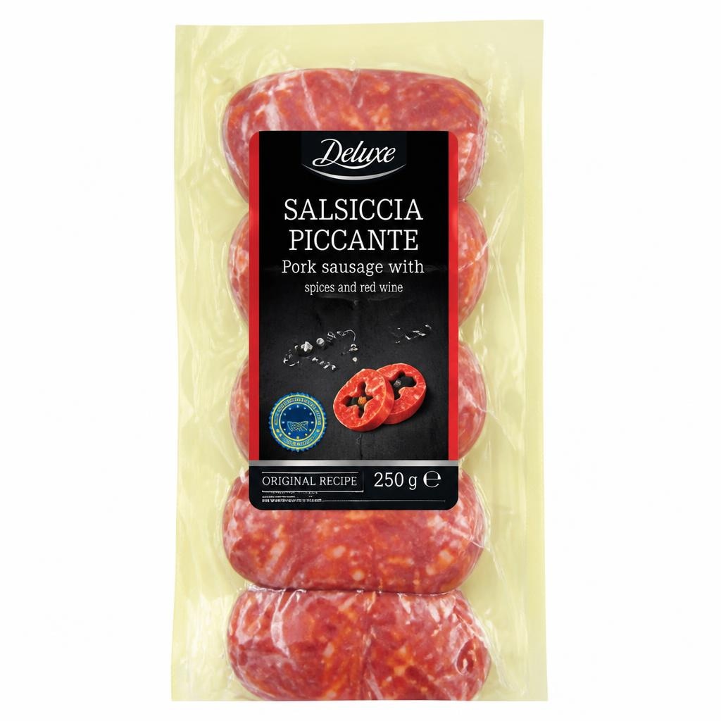 DELUXE Klobasice „Salsiccia“ 250 g Akcija v trgovini Lidl