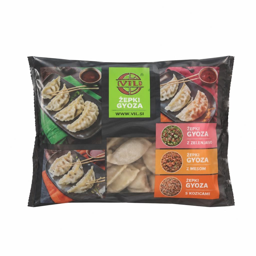 Vil žepki gyoza z zelenjavo/mesom/kozicami 400 g Akcija v trgovini Eurospin