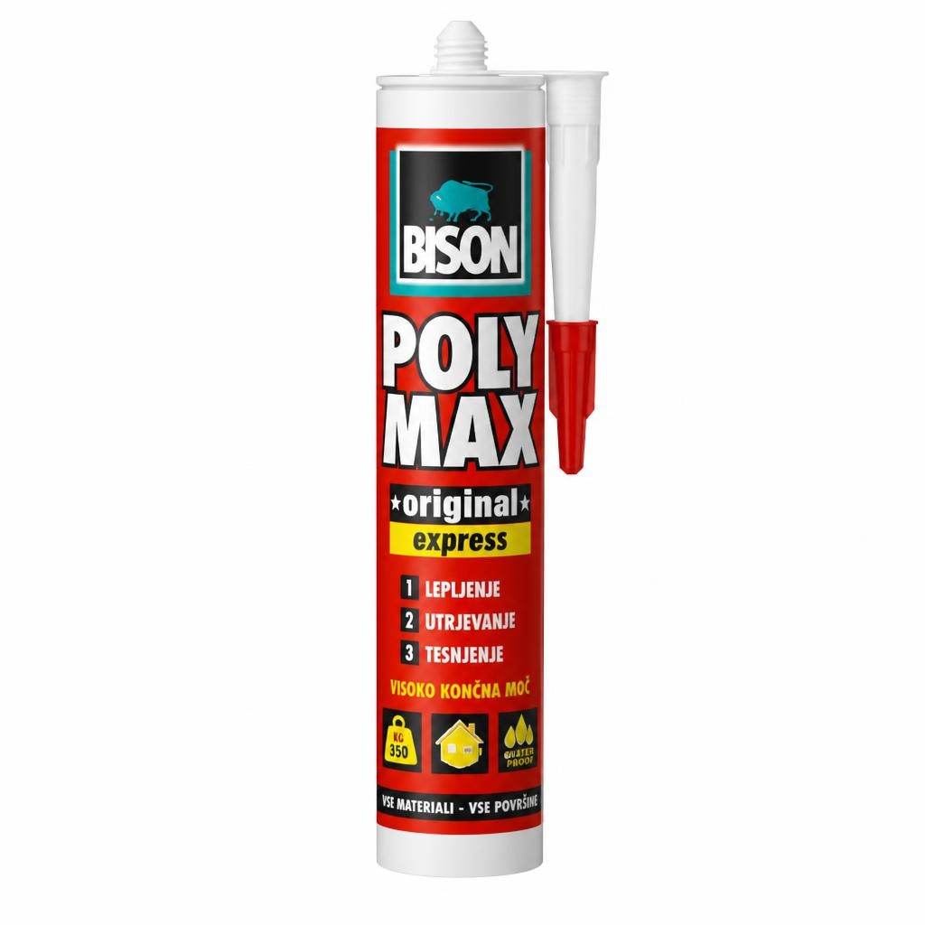 Bison Poly Max univerzalno konstrukcijsko lepilo in tesnilo Akcija v trgovini Pevex