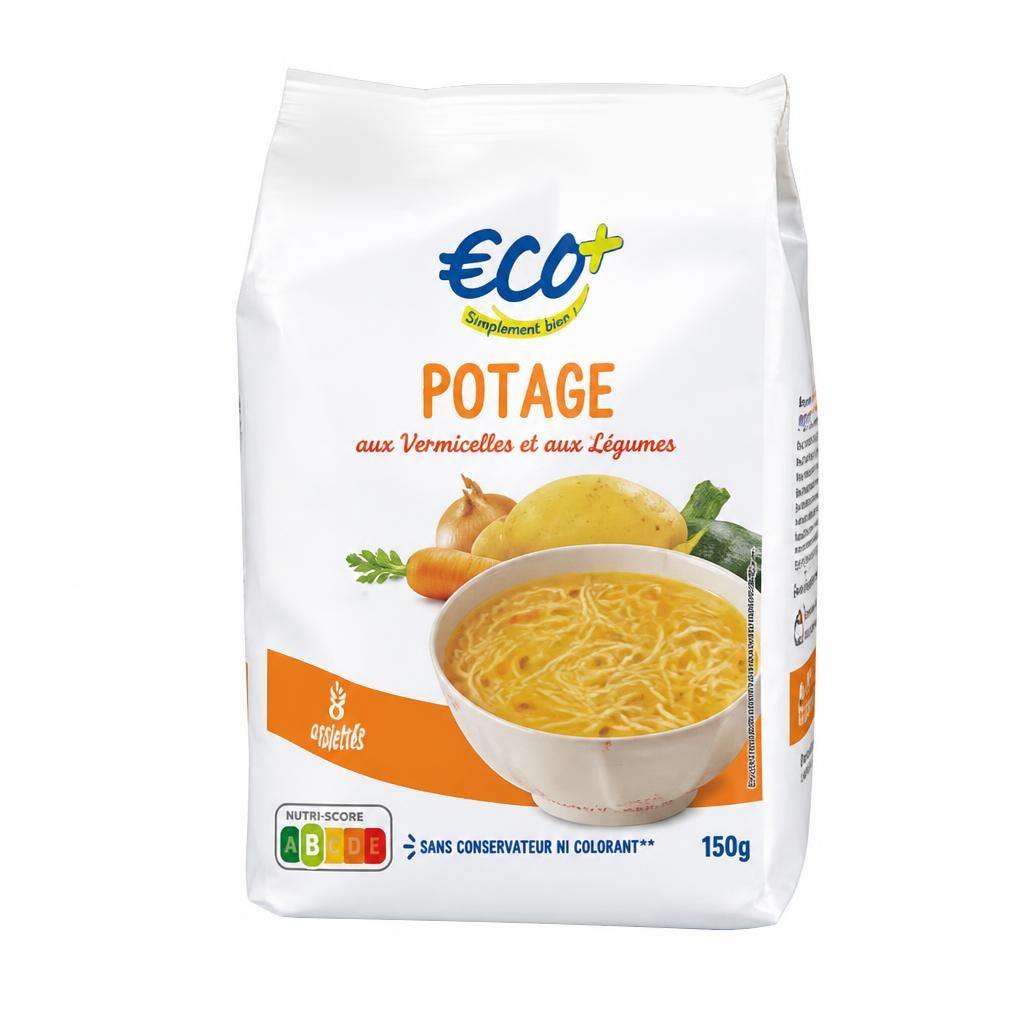 Eco juha z rezanci 56 g ali 66 g Akcija v trgovini E.Leclerc