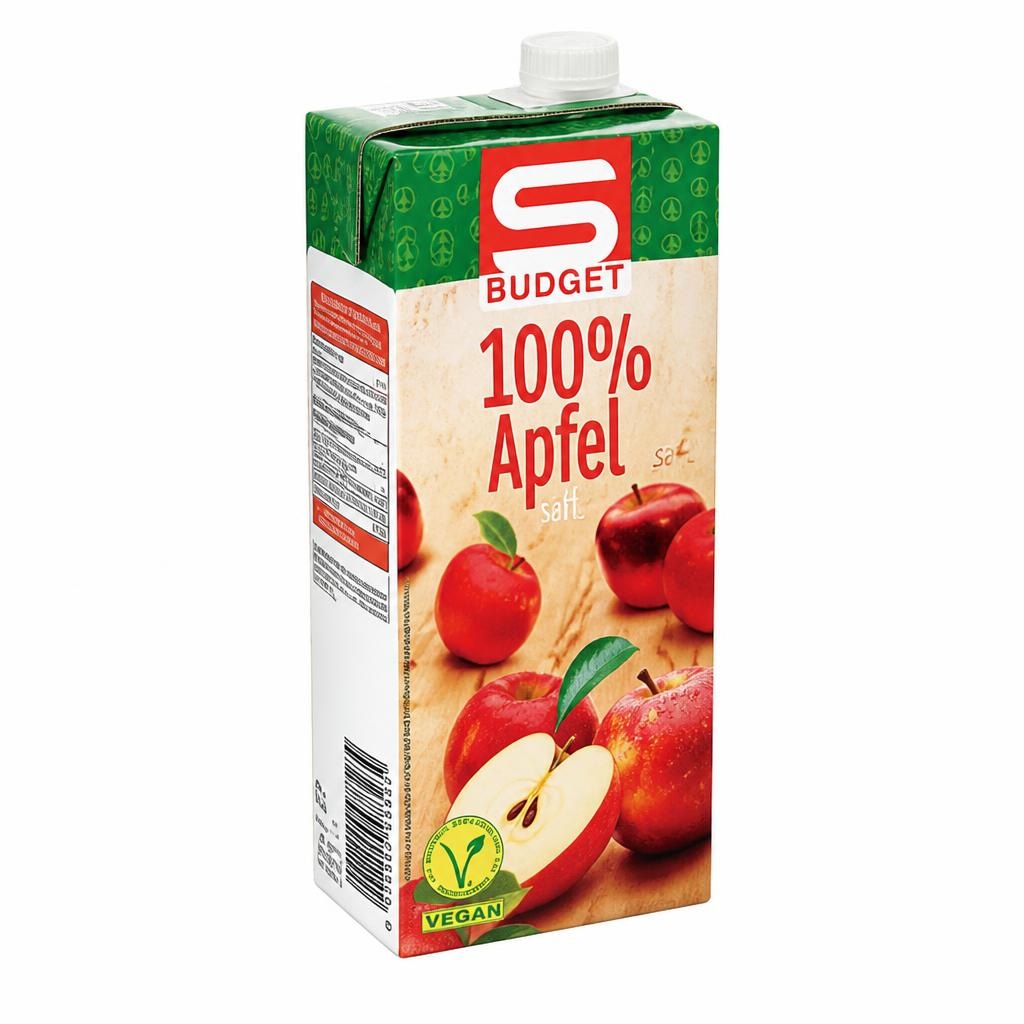 100% Jabolčni sok 1 L S-BUDGET Akcija v trgovini Spar