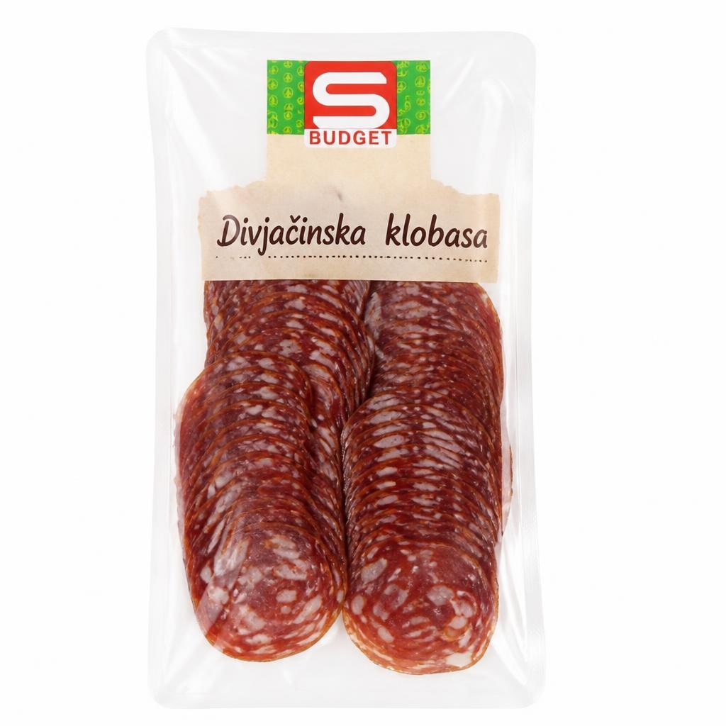 S-Budget divjačinska klobasa narezek 90 g Akcija v trgovini Spar