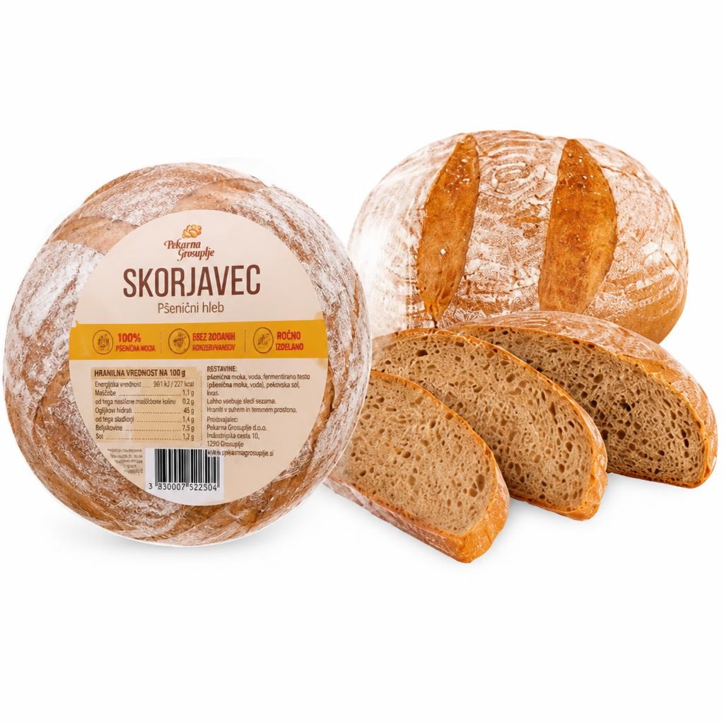 Kruh Skorjavec 1 kg Pekarna Grosuplje Akcija v trgovini Mercator