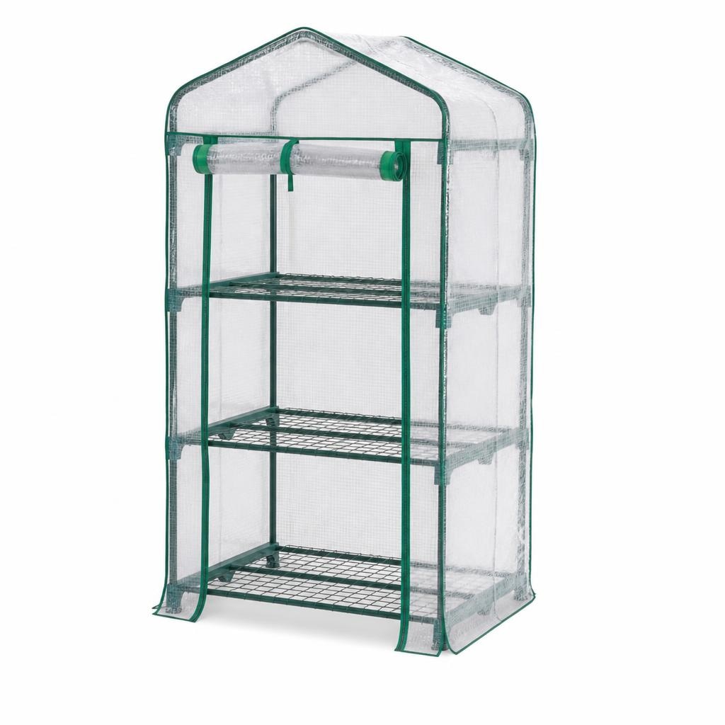 Pravokotni rastlinjak s 4 policami 46 x 24 x 105 cm Euro Garden Akcija v trgovini Eurospin