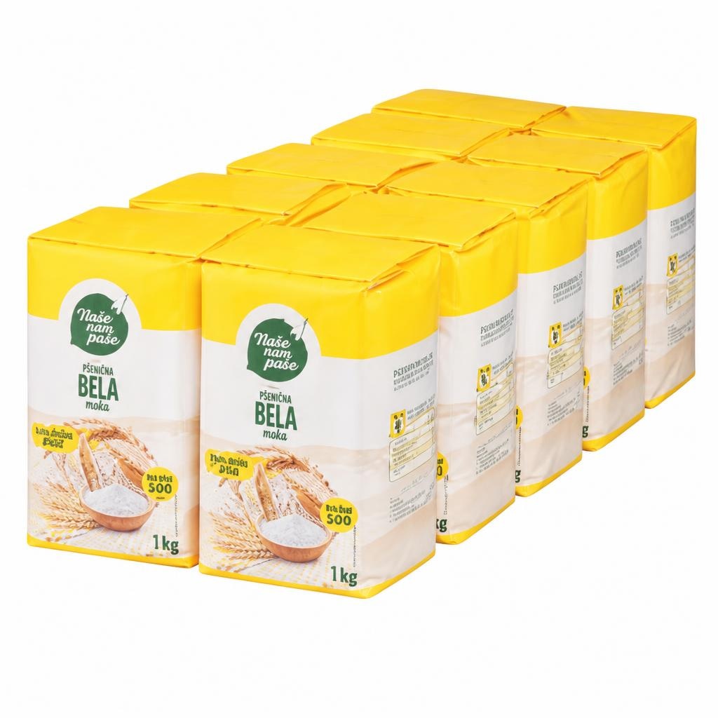 Pšenična bela moka 10 x 1 kg Naše nam paše Akcija v trgovini Lidl