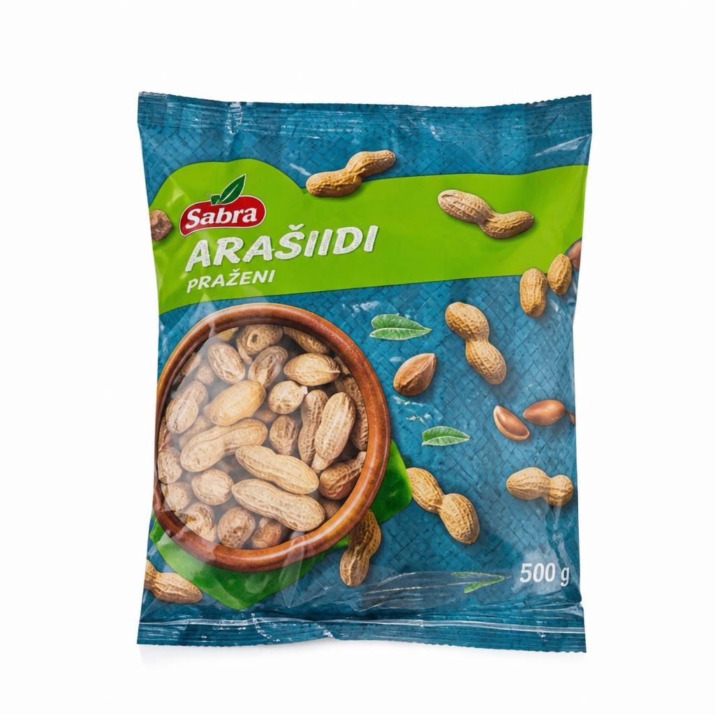Sabra praženi arašidi v lupini 500 g Akcija v trgovini Eurospin
