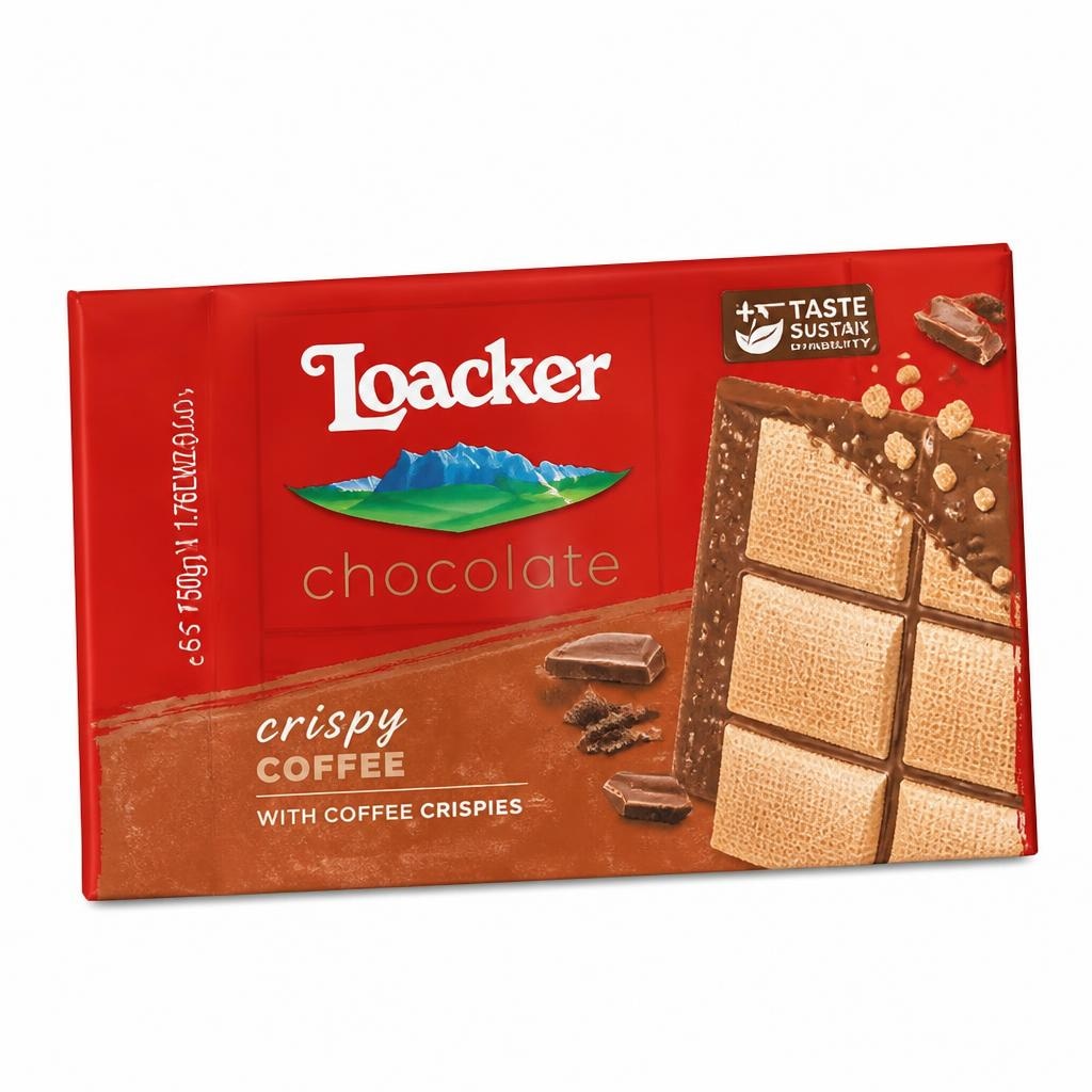 Loacker čokolada s kavo s hrustljavimi koščki 50 g Akcija v trgovini Regal Shop