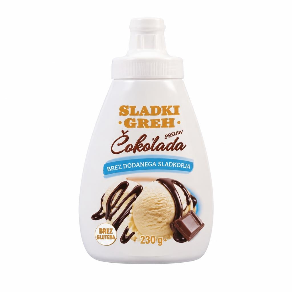 Preliv Sladki greh 220 g, 230 g Dolcela - Akcija v trgovini Mercator