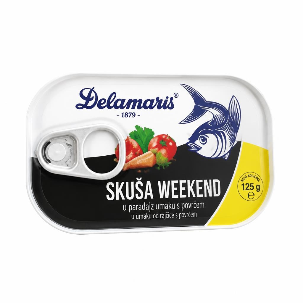 Skuša Delamaris Weekend 125 g Akcija v trgovini Mercator
