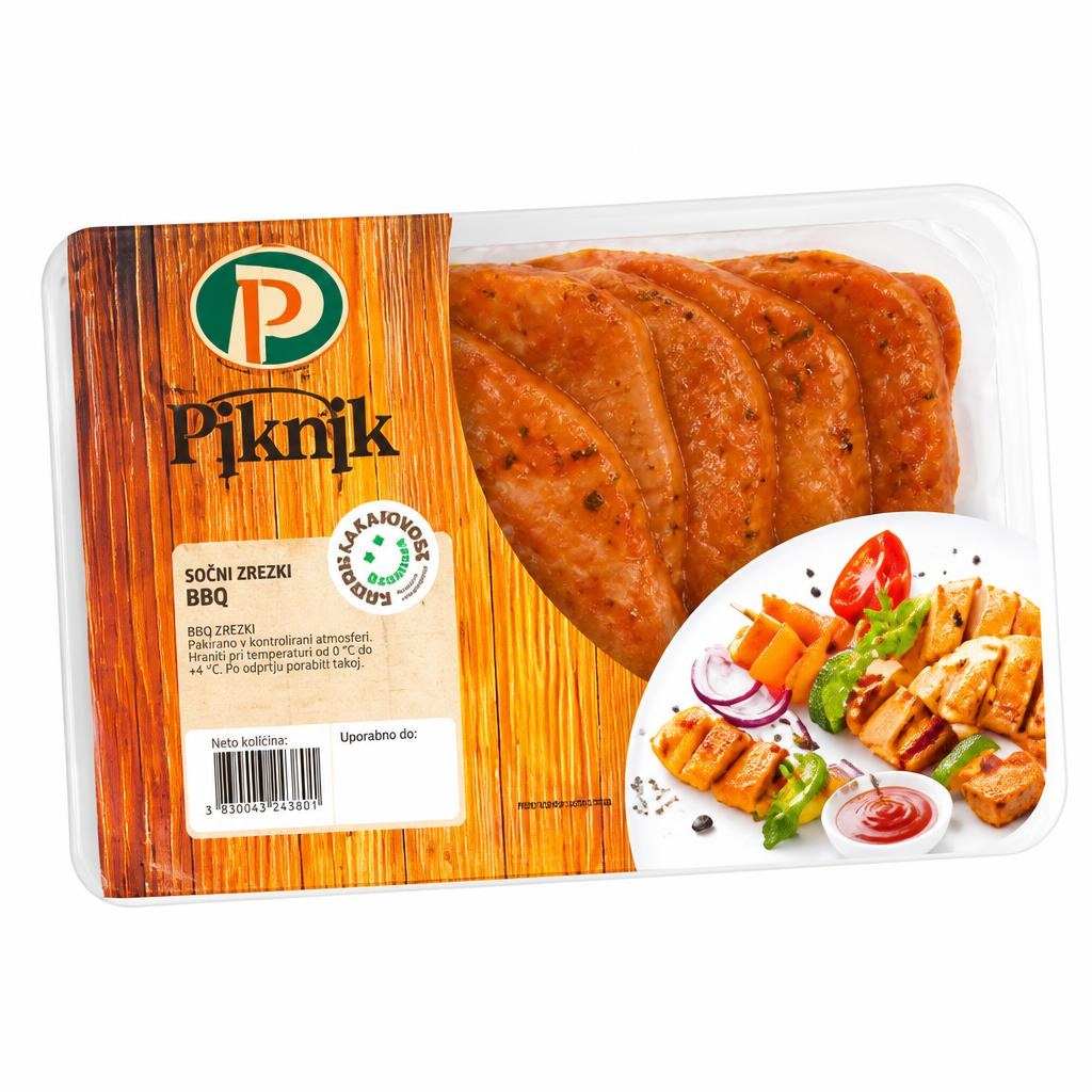 Sočni zrezki BBQ Piknik 500 g Perutnina Ptuj - Akcija v trgovini E.Leclerc