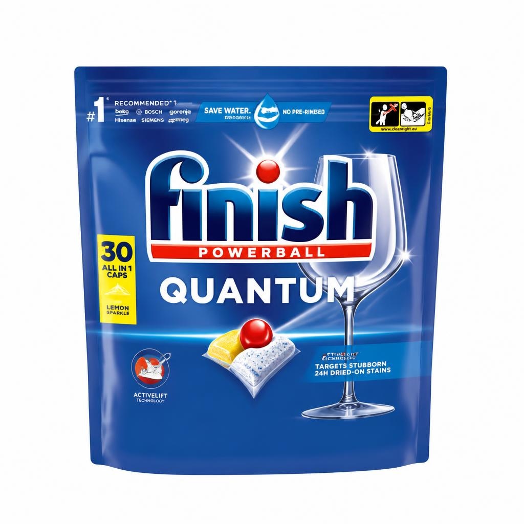 Tablete za strojno pomivanje posode Finish Quantum 130/1 Akcija u trgovini E.Leclerc
