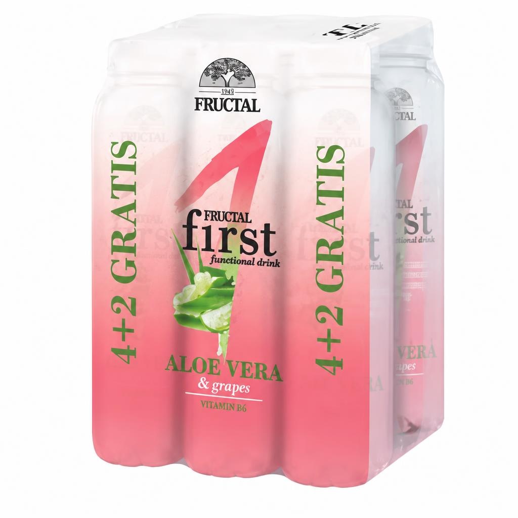 Voda First 4 x 0,5 l + 2 x 0,5 l Fructal - Akcija v trgovini Mercator