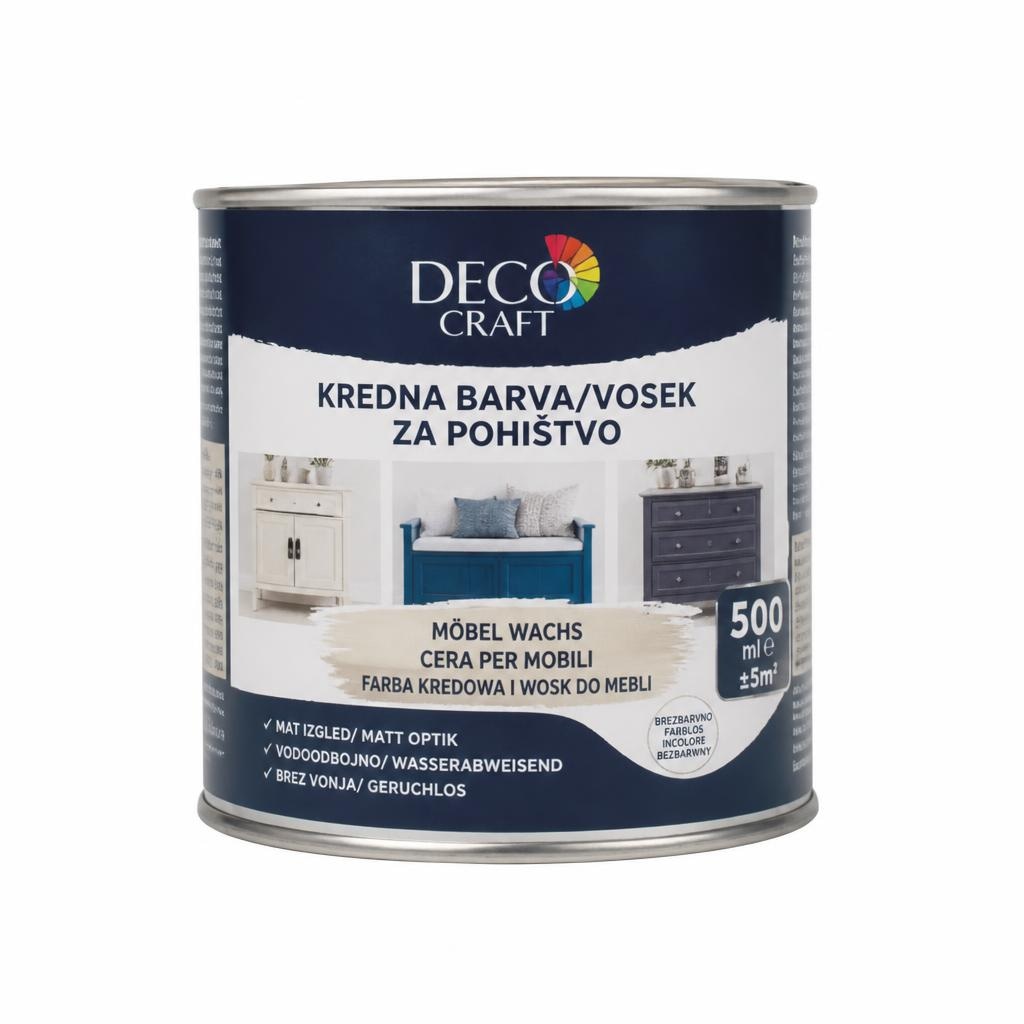 Deco Craft kredna barva/vosek za pohištvo 500 ml Akcija v trgovini Hofer