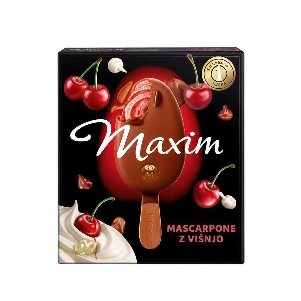 Sladoled na palčki Maxim Ljubljanske mlekarne 4x 100 ml Akcija v trgovini E.Leclerc