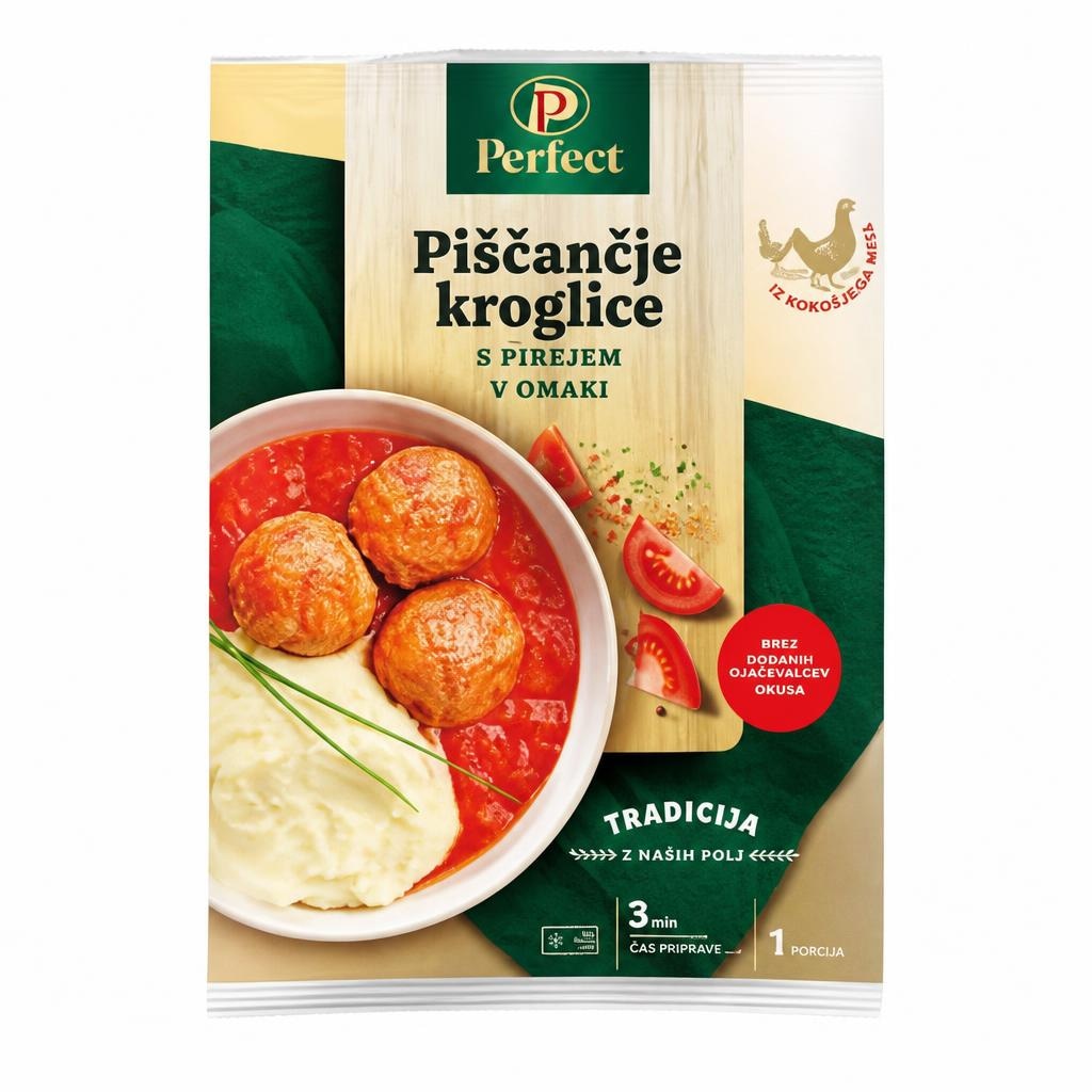 Piščančje kroglice s pirejem 380 g Perfect - Akcija v trgovini Jager
