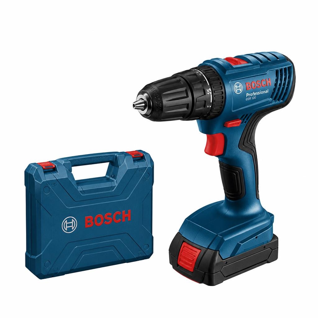 Aku vrtalni vijačnik Bosch GSR 120 s kovčkom Akcija v trgovini Jager