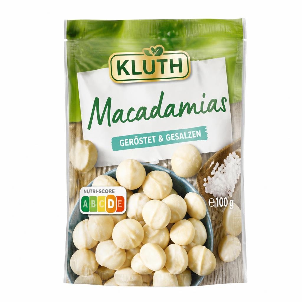 Kluth makadamije pražene in soljene 100 g Akcija v trgovini Regal Shop