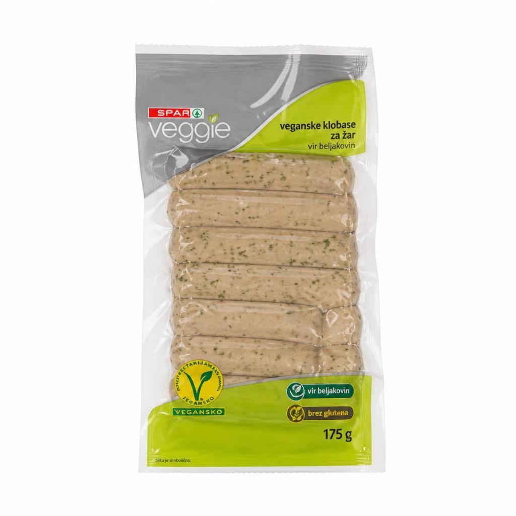 Klobase za žar veganske 175 g Akcija v trgovini Spar