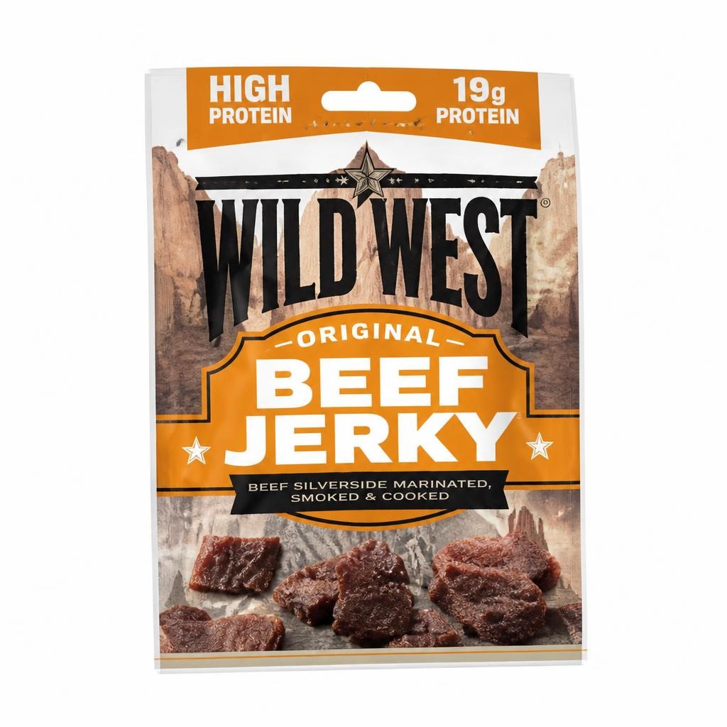 Sušena govedina Beef Jerky Wild West 60 g - Akcija v trgovini E.Leclerc