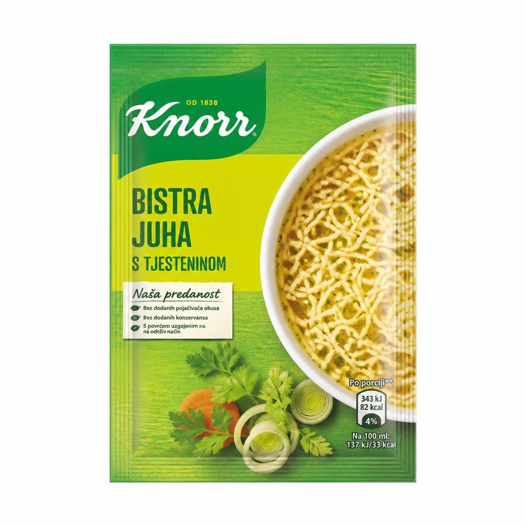 Knorr bistre juhe več vrst, različne gramature Akcija v trgovini Spar
