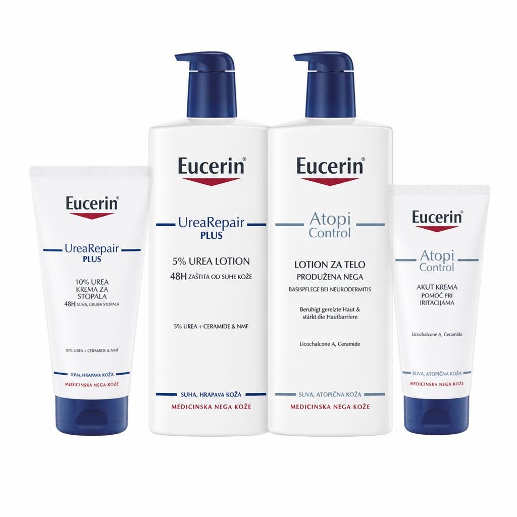 Dermatološki izdelki linij Atopicontrol in Urearepair Eucerin Akcija v trgovini E.Leclerc