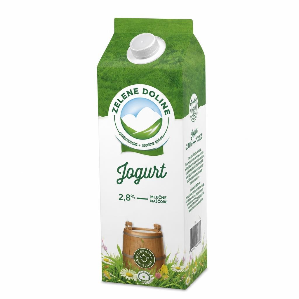 Navadni tekoči jogurt Zelene Doline 1 kg - Akcija v trgovini E.Leclerc