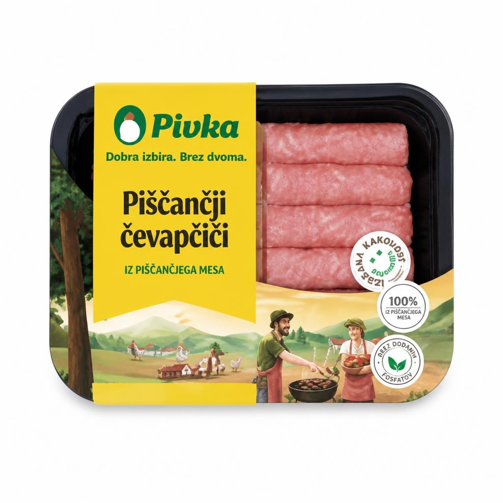 Piščančji čevapčiči 400 g Pivka - Akcija v trgovini Tuš